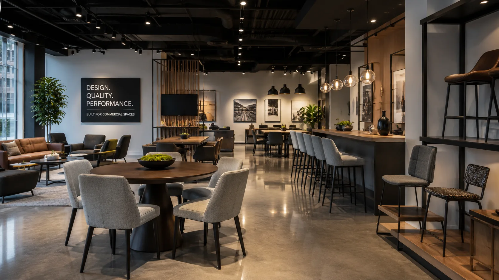 Commercial furniture Canada showroom showing Canadian commercial furniture options