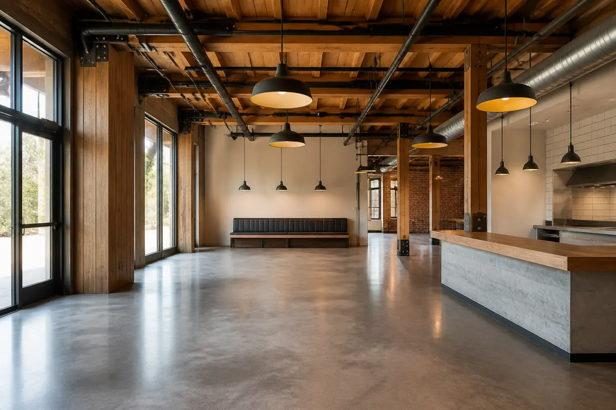 Furniture spec sheets and bid comparison sheets spread across a project table