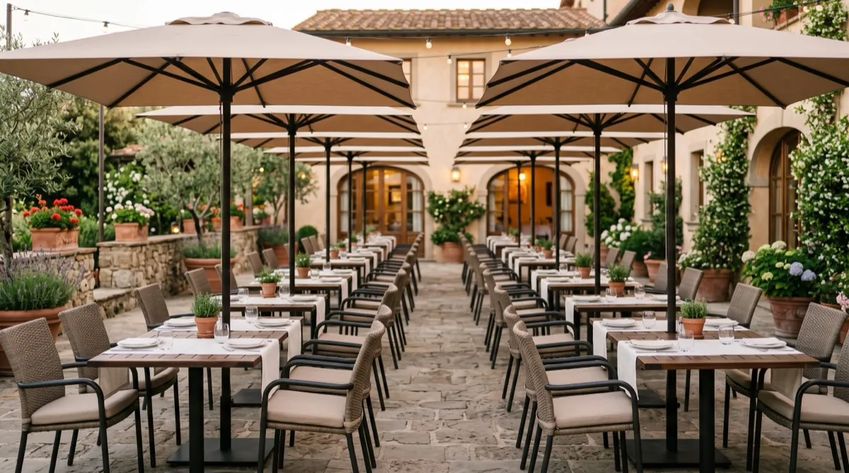 Commercial Outdoor Dining Sets: Matched vs Mixed
