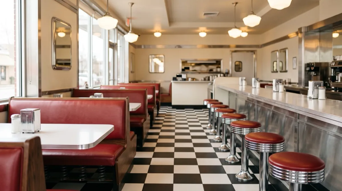 The Diner Furniture Package: Booths, Counter, and Stools