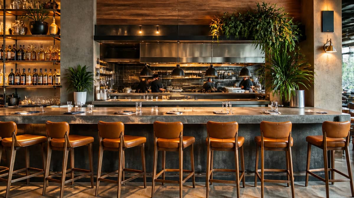 Contract-grade restaurant dining chairs in a Cheyenne commercial dining room showing reinforced frame construction and durable upholstery