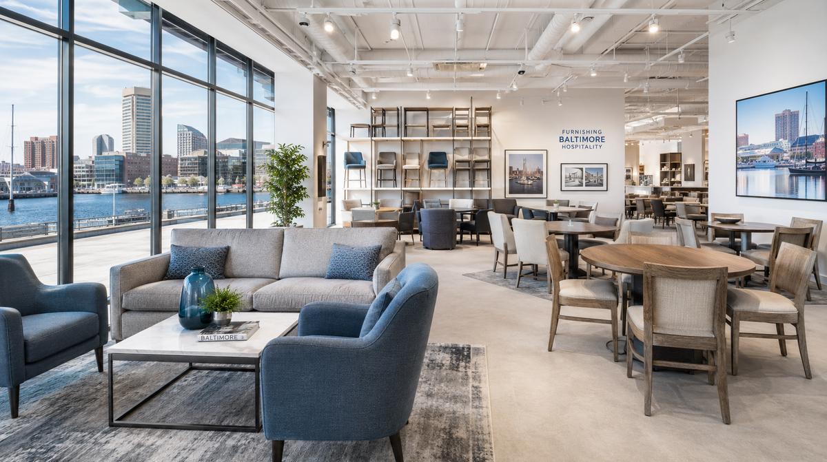 Durable dining furniture built for a Wyoming hospitality property
