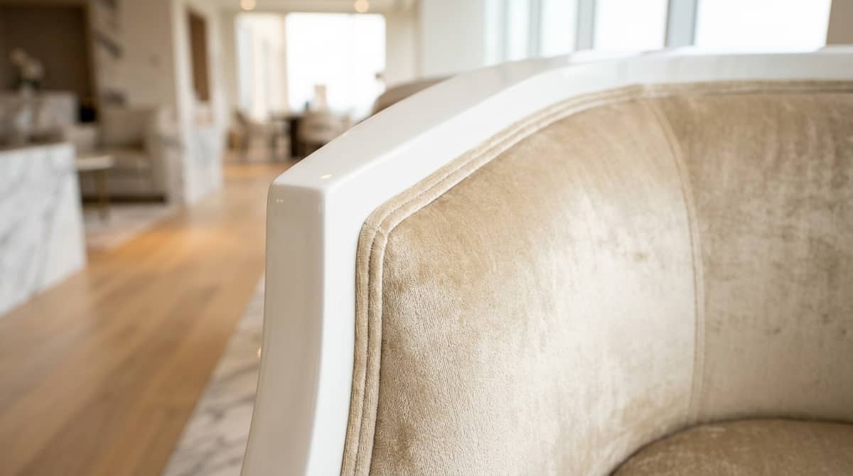 Upholstered contract seating in a commercial dining setting, the kind of durable furniture Hartford restaurants and hotel bars need for daily turnover