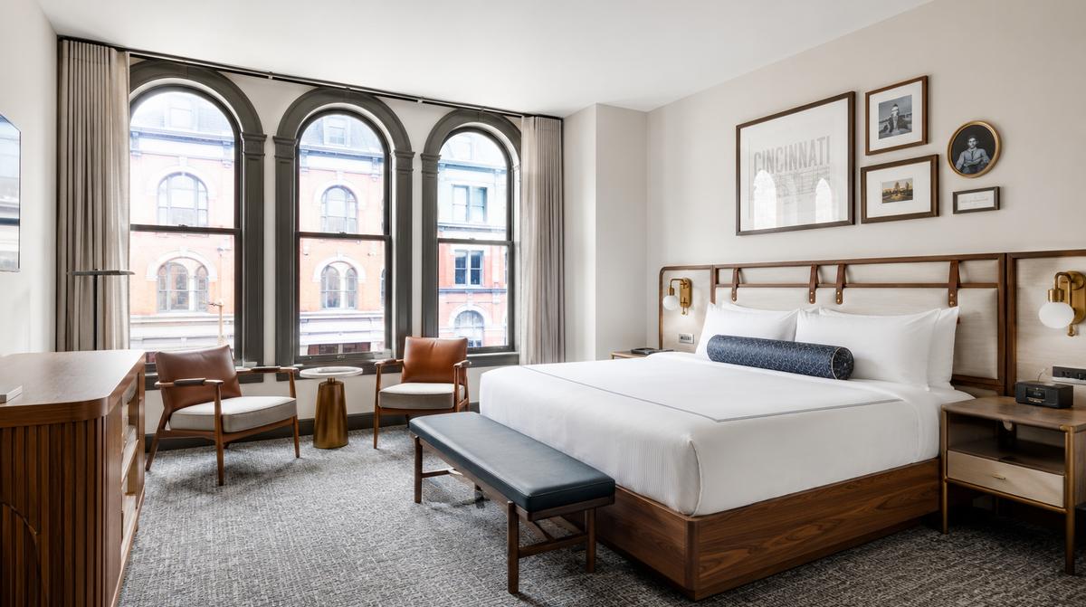Hotel renovation furniture staged for phased delivery in an occupied Little Rock property, supporting FF&E procurement coordinated with construction schedules