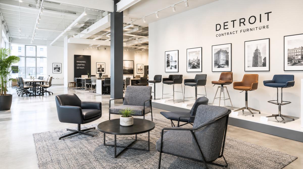Contract-grade lounge seating suited to a Jackson hotel lobby renovation