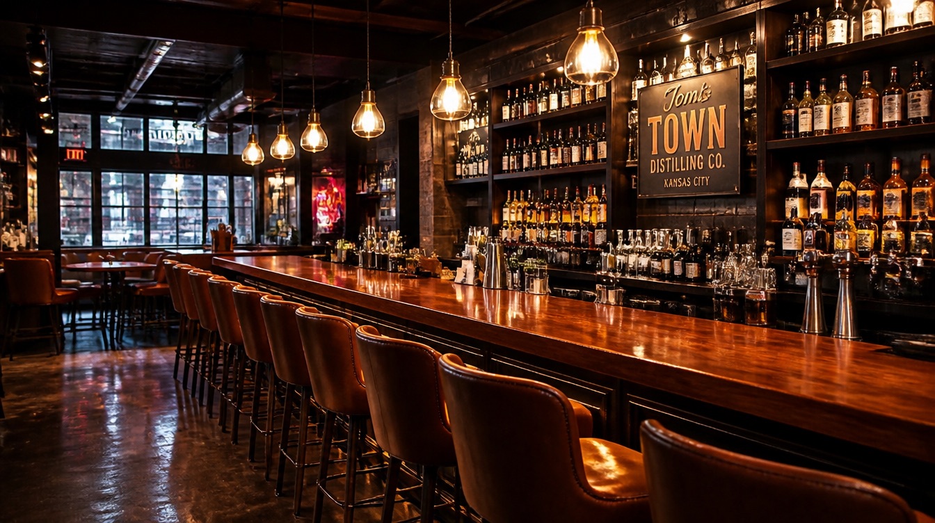 Downtown Cedar Rapids hotel bar seating showing powder-coated frames with commercial-grade upholstery and reinforced barstools