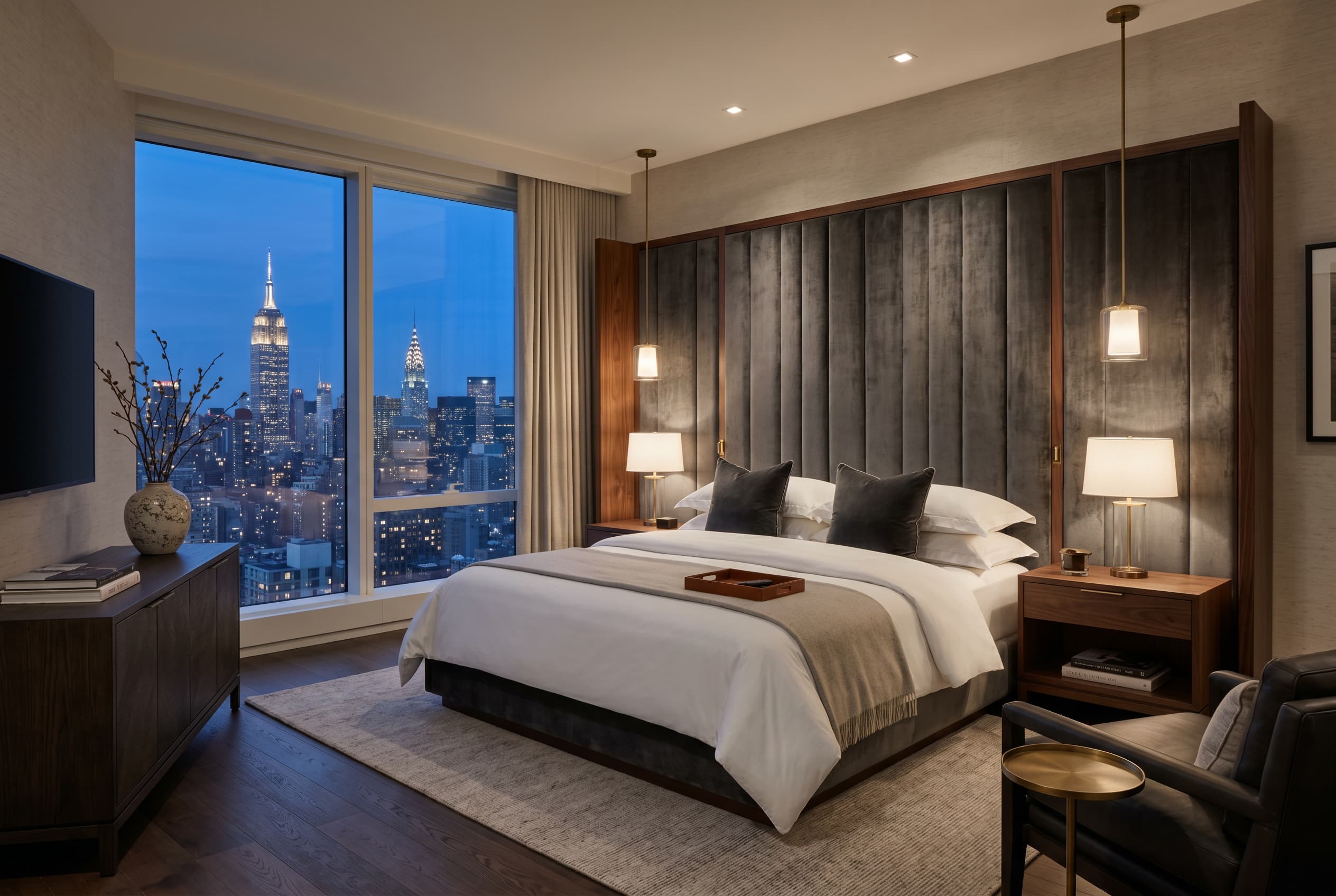 Hotel renovation furniture installation in an occupied Stamford property showing white-glove delivery coordination near the downtown corridor