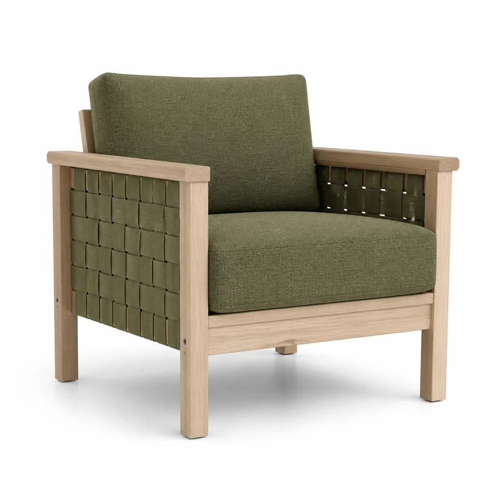Sage Weave Armchair, view 1