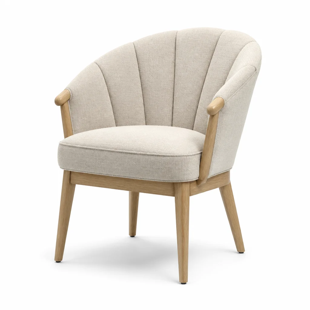 Ivory Weave Dining Chair, view 1