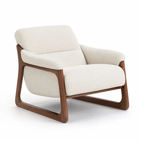 Ivory Arc Lounge Chair