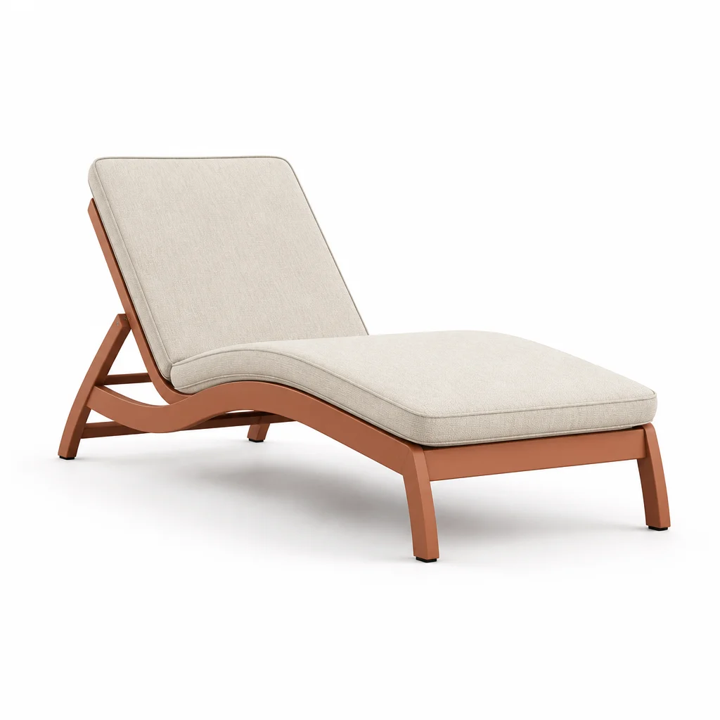 Ember Wave Outdoor Chaise Lounge, view 1