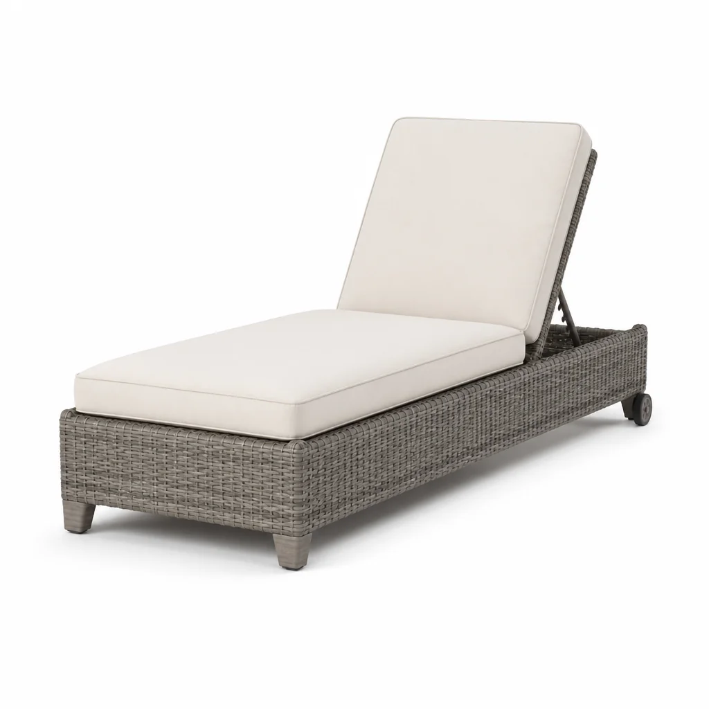Ivory Wharf Outdoor Chaise Lounge, view 1