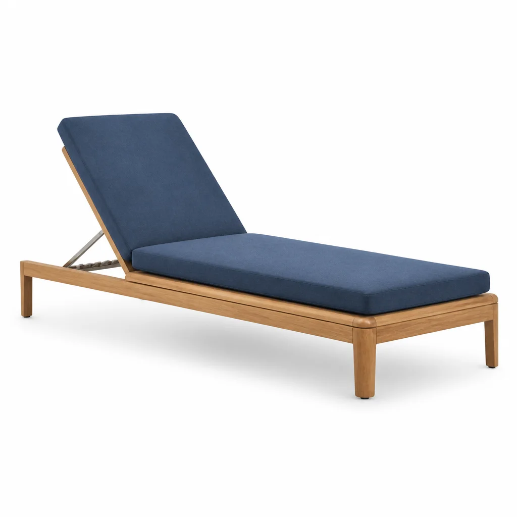 Indigo Field Outdoor Chaise Lounge, view 1