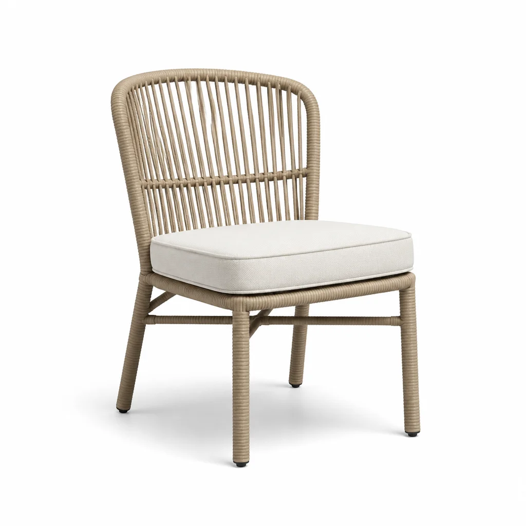 Ivory Weave Outdoor Dining Chair, view 1