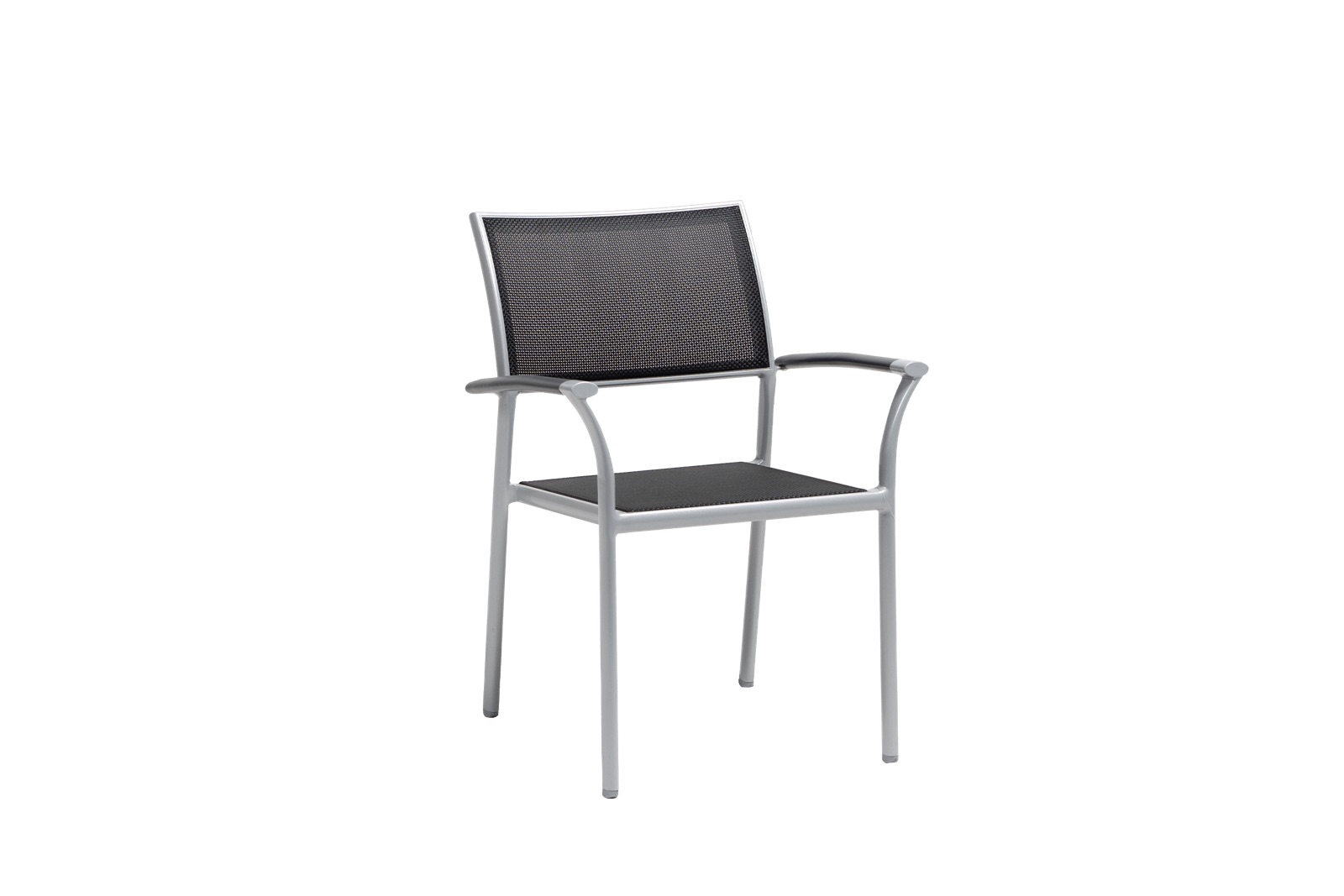 New Roma (Sling) Stacking Arm Chair w/Aluminium Arm, view 1